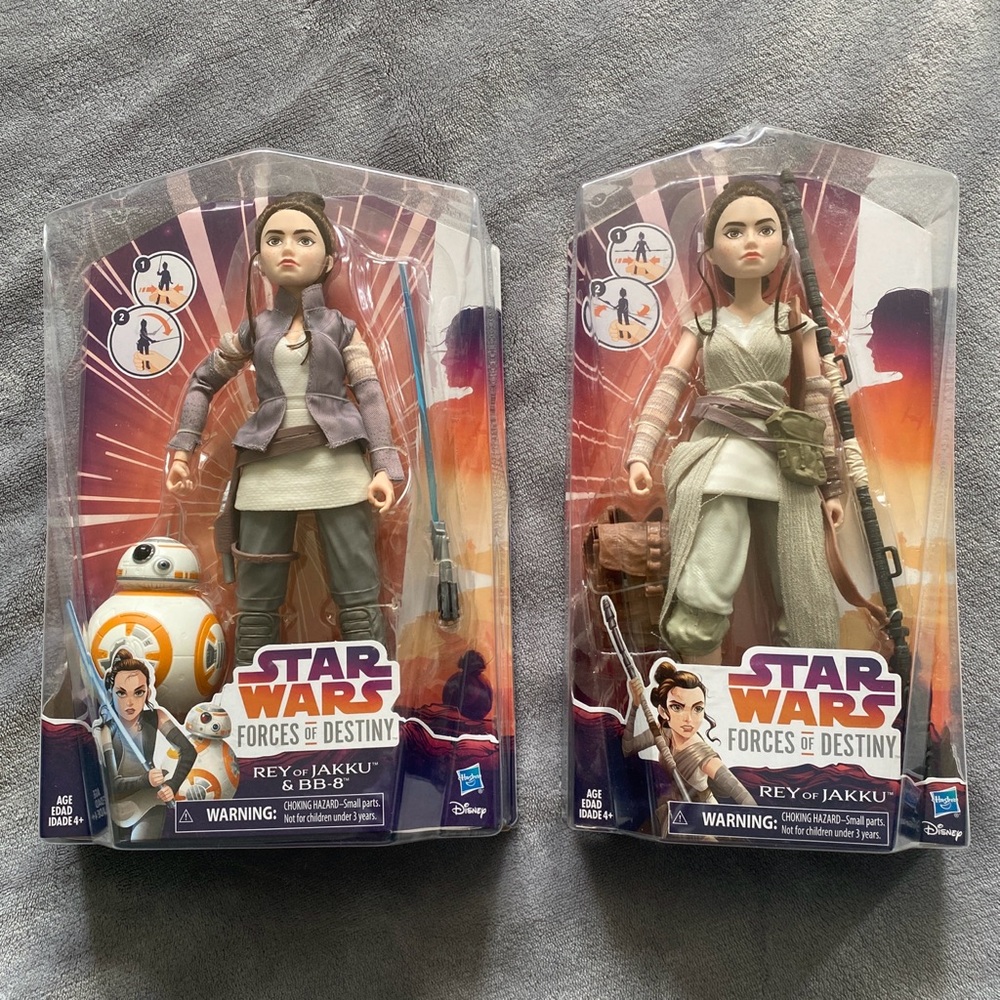 Star Wars Forces of Destiny Rey of Jakku Action Figure - White, Tan